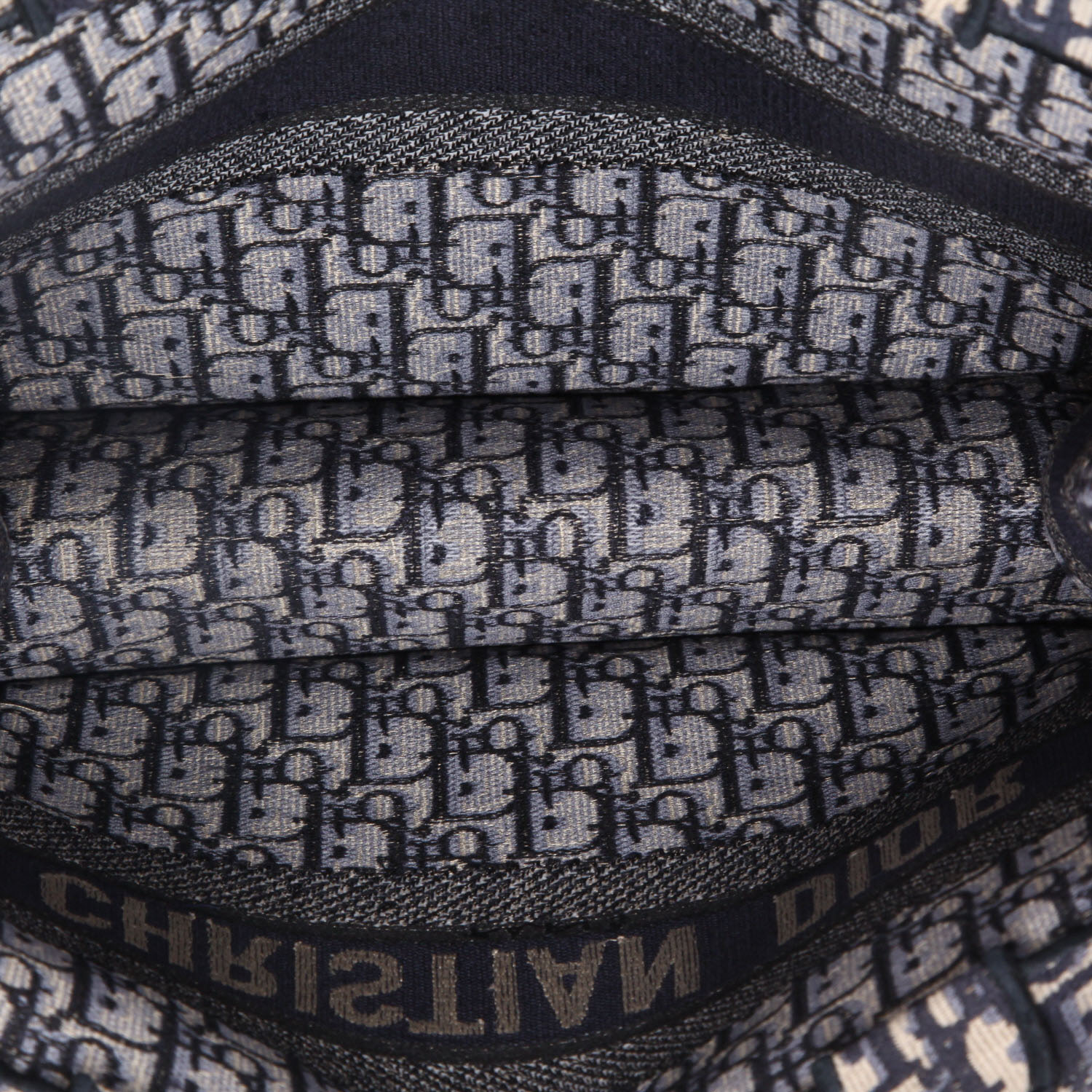 Shopping bag Dior  Book Tote in tessuto a monogramma Oblique blu e beige - Detail D8