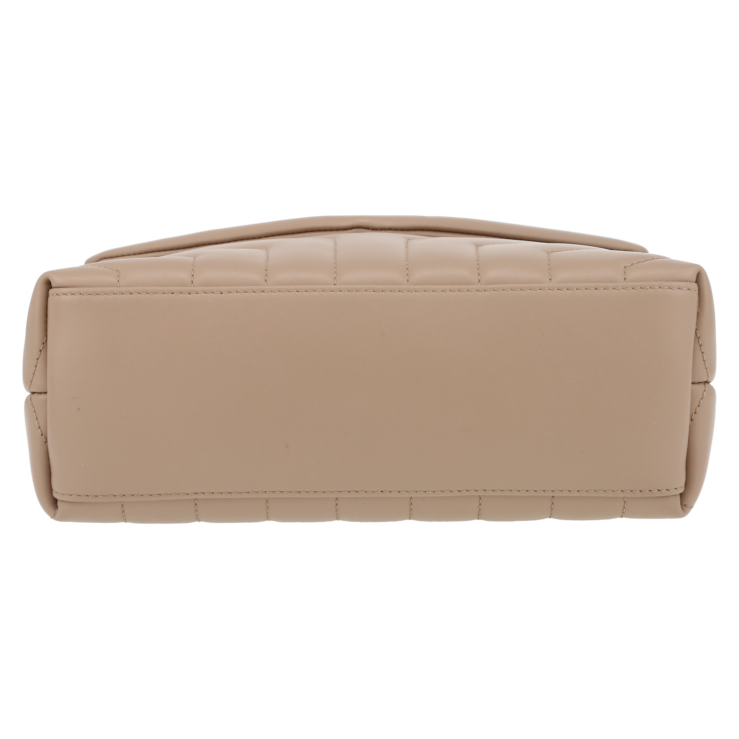 Borsa a tracolla Saint Laurent  Loulou modello piccolo  in pelle trapuntata a zigzag beige - Detail D4
