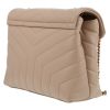 Borsa a tracolla Saint Laurent  Loulou modello piccolo  in pelle trapuntata a zigzag beige - Detail D5 thumbnail