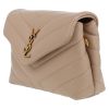 Saint Laurent  Toy Loulou shoulder bag  in beige chevron quilted leather - Detail D3 thumbnail