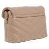 Saint Laurent  Toy Loulou shoulder bag  in beige chevron quilted leather - Detail D6 thumbnail
