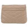 Saint Laurent  Toy Loulou shoulder bag  in beige chevron quilted leather - Detail D7 thumbnail