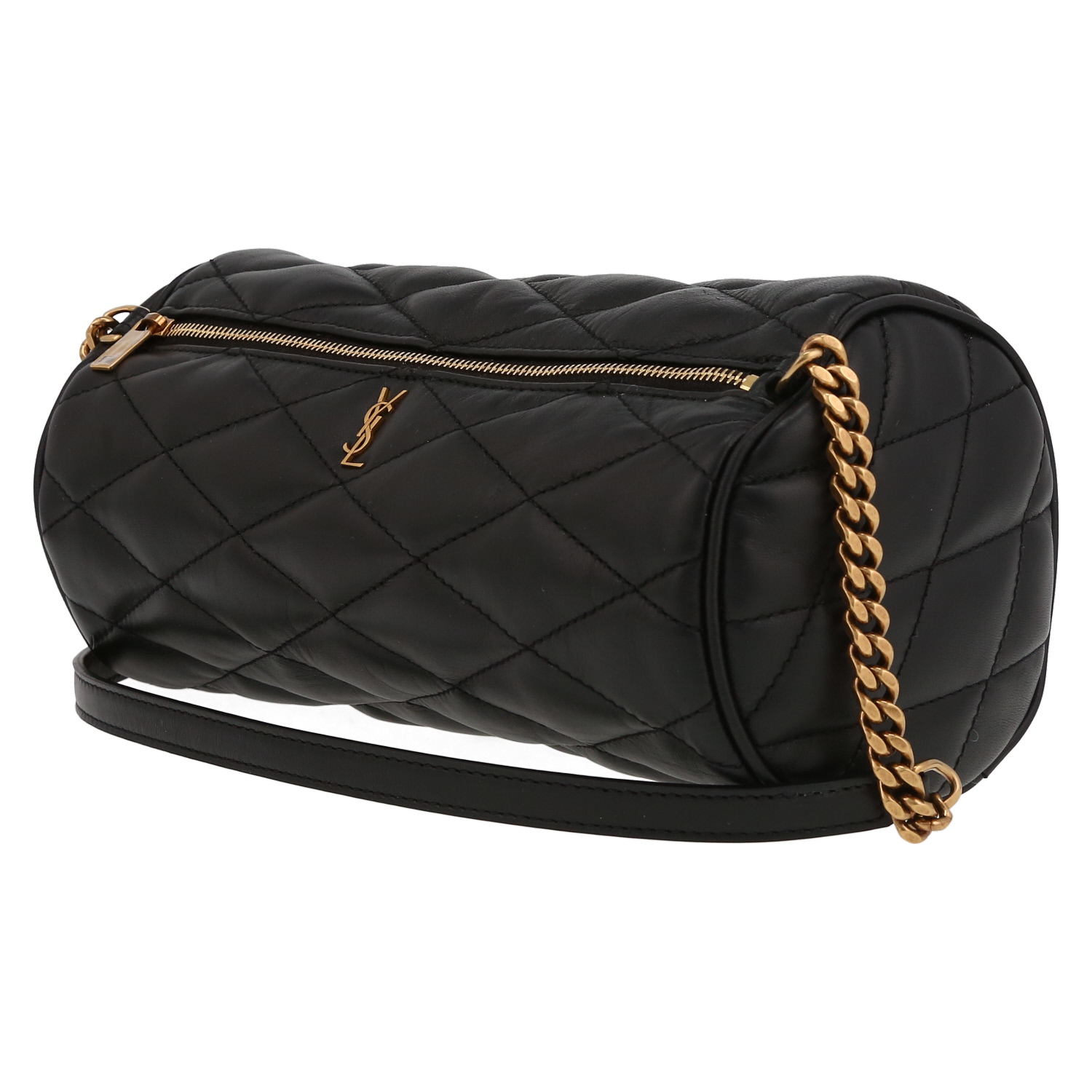 Sac à main Saint Laurent  Sade petit modèle  en cuir matelassé noir - Detail D3