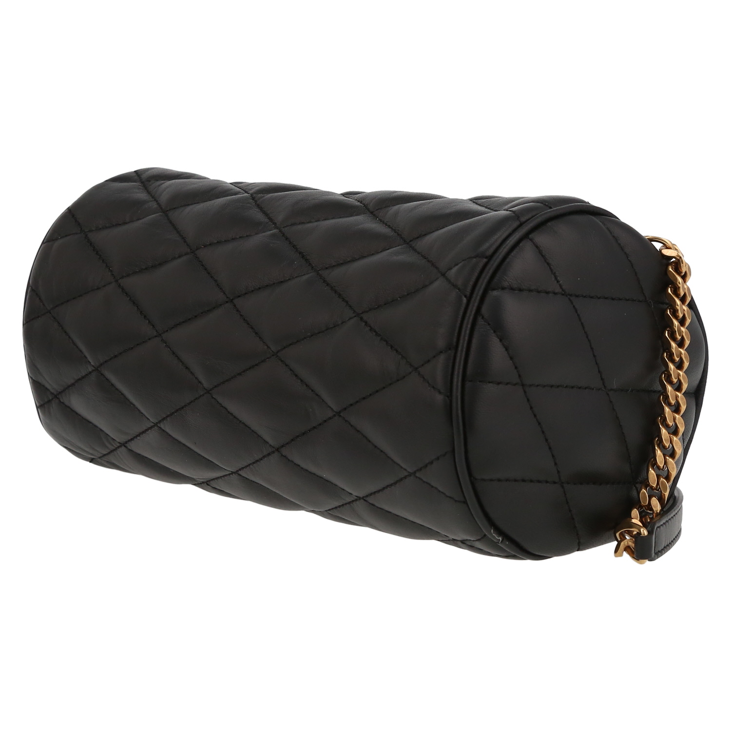 Sac à main Saint Laurent  Sade petit modèle  en cuir matelassé noir - Detail D5