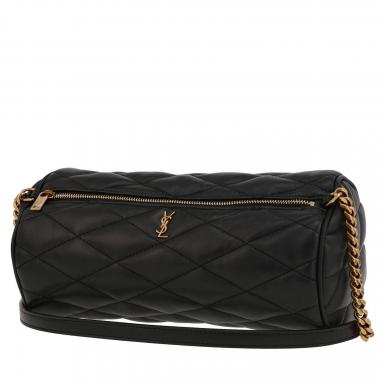 Bolso de mano Saint Laurent  Sade modelo pequeño  en cuero acolchado negro