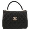 Borsa Chanel  Trendy CC in pelle trapuntata nera - Detail D2 thumbnail