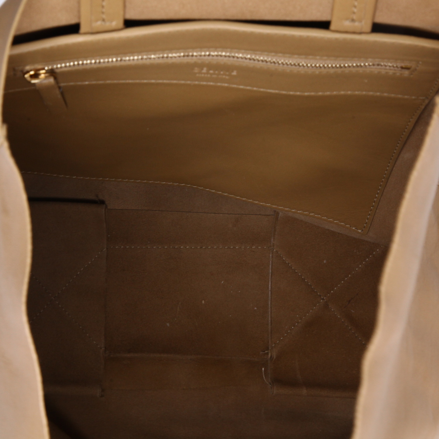 Sac cabas Celine  Cabas en cuir beige - Detail D8