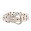 Bracciale flessibile Hermès Boucle Sellier modello medio in argento - 00pp thumbnail