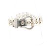Bracciale flessibile Hermès Boucle Sellier modello medio in argento - 360 thumbnail