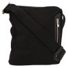 Louis Vuitton   shoulder bag  in black damier canvas  and brown leather - Detail D2 thumbnail