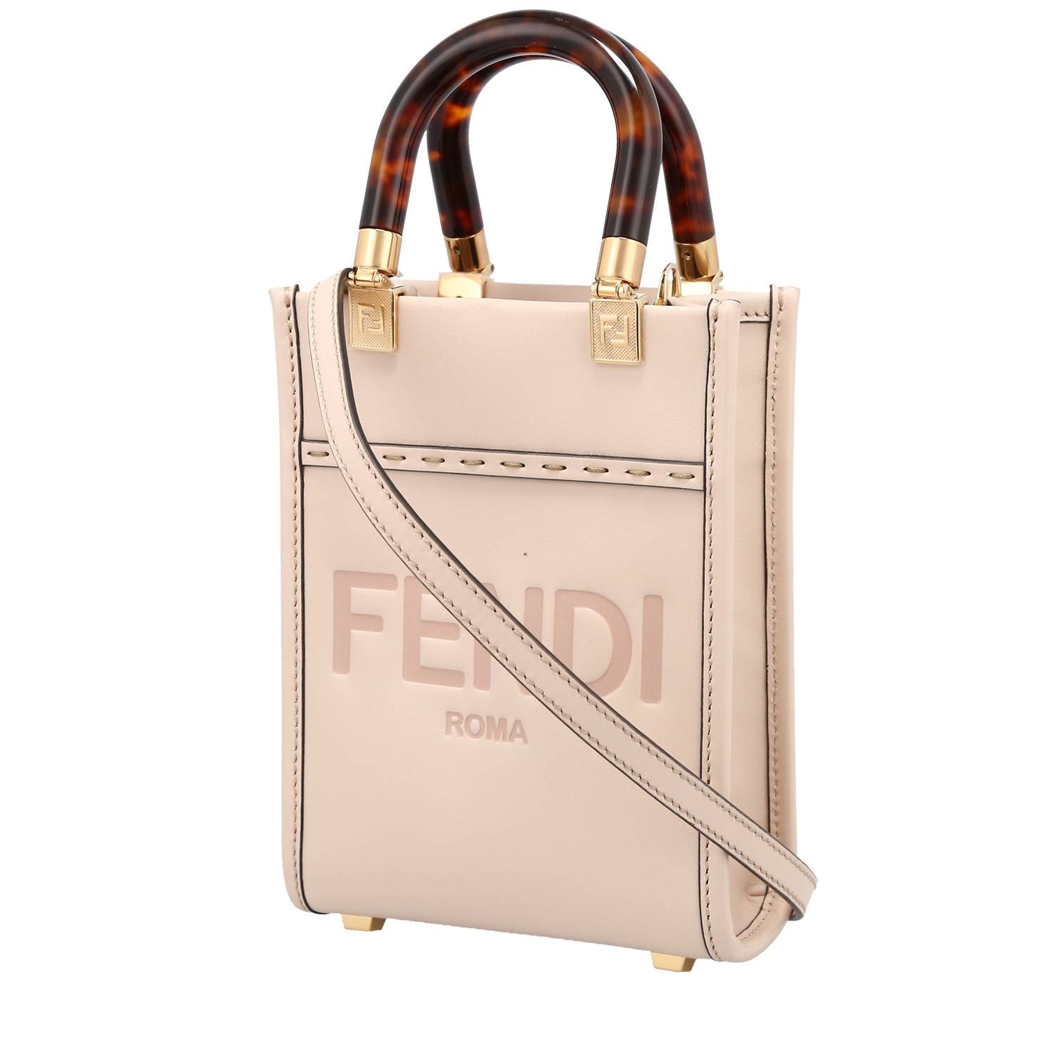 Fendi Sunshine mini handbag in pink leather