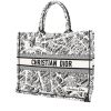 Dior  Book Tote large model  shopping bag  in black and white canvas - 00pp thumbnail