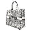 Dior  Book Tote large model Plan de Paris shopping bag  in black and white canvas - Detail D3 thumbnail