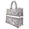 Dior  Book Tote large model Plan de Paris shopping bag  in black and white canvas - Detail D5 thumbnail