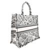 Dior  Book Tote large model Plan de Paris shopping bag  in black and white canvas - Detail D6 thumbnail