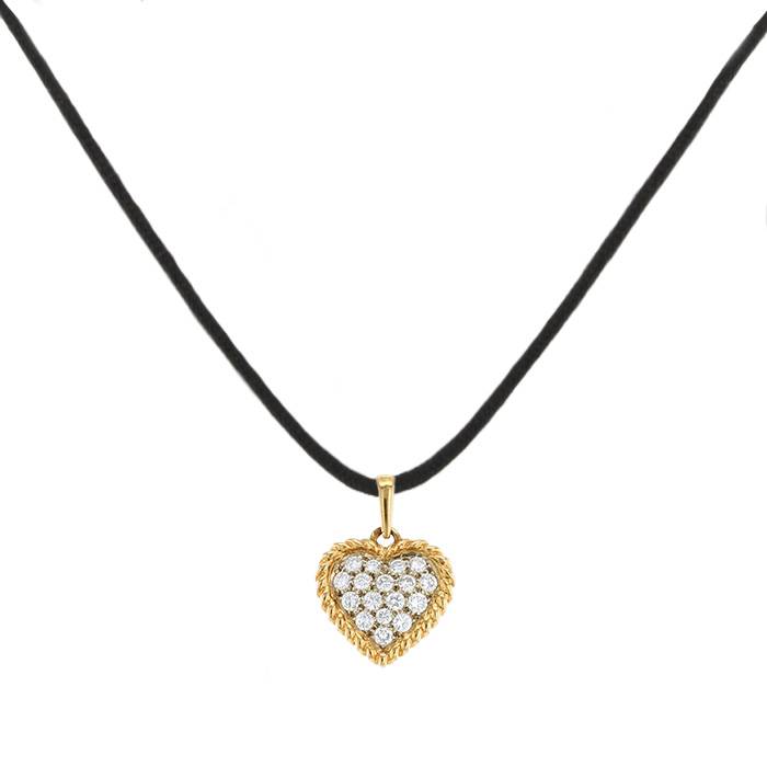 Chaumet 18K Yellow Gold Premier Liens Diamond Pendant Necklace