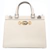 Gucci  Zumi shoulder bag  in white leather - Detail D2 thumbnail