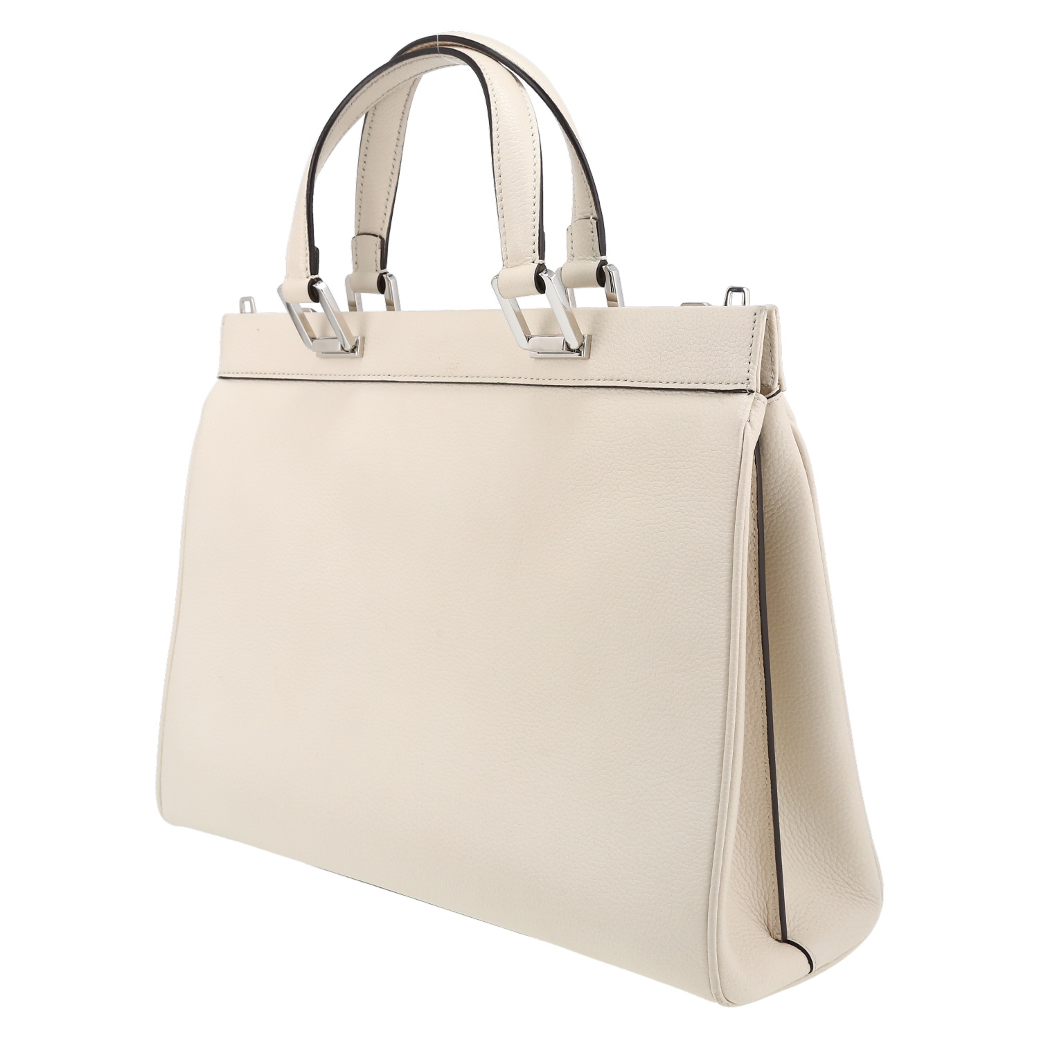 Gucci Zumi shoulder bag in white leather - Detail D5