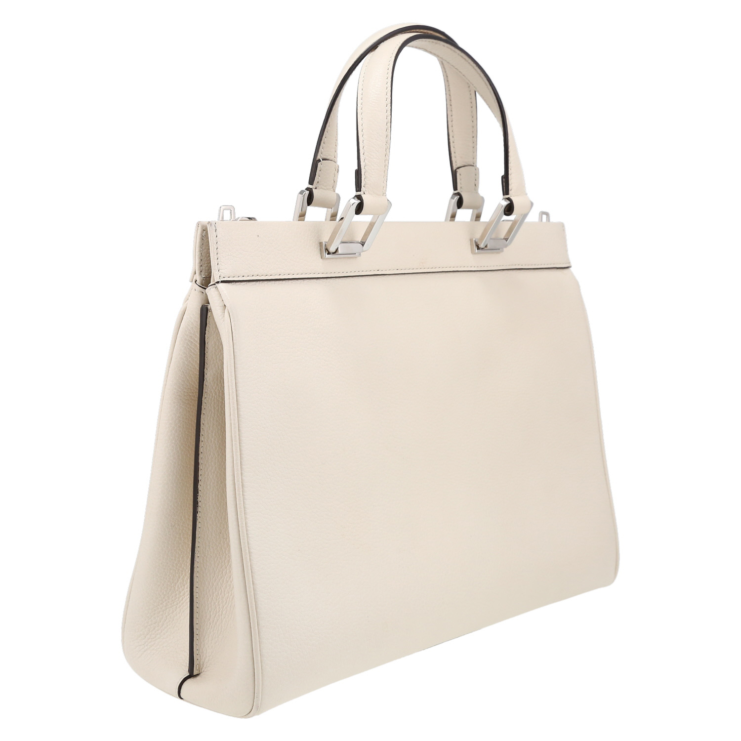 Gucci Zumi shoulder bag in white leather - Detail D6