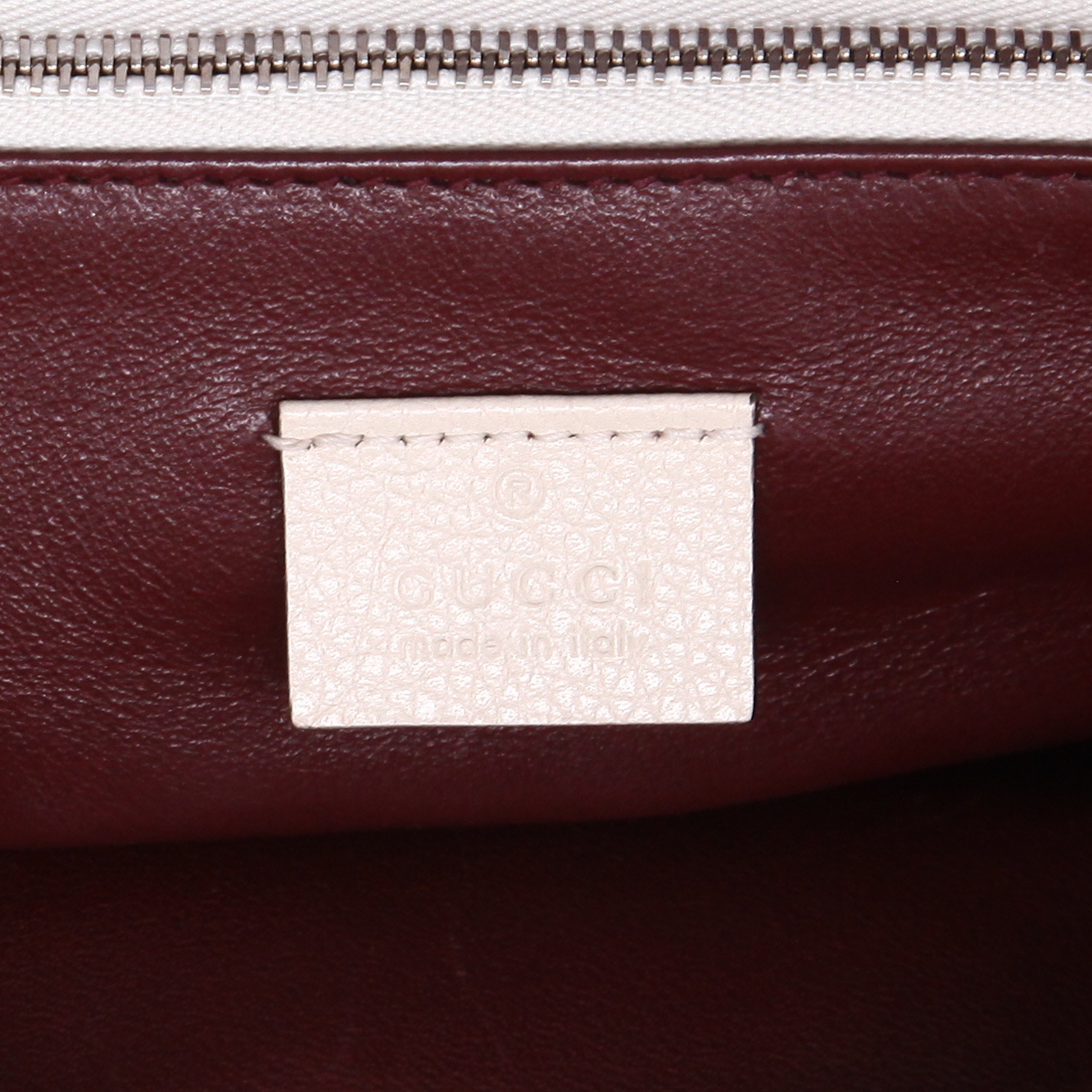 Gucci Zumi shoulder bag in white leather - Detail D8
