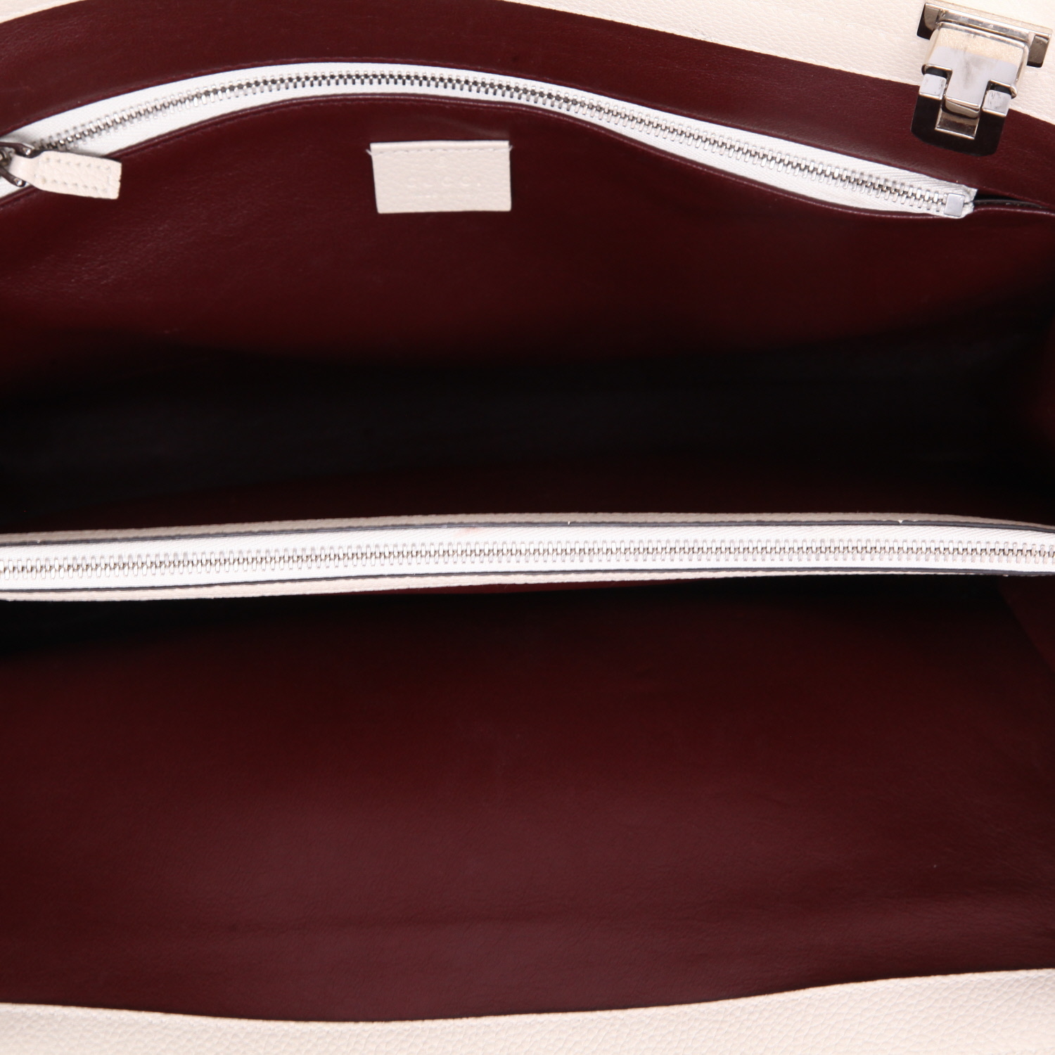Gucci Zumi shoulder bag in white leather - Detail D9