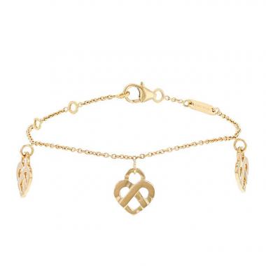 Brazalete Poiray Coeur Entrelacé de oro amarillo