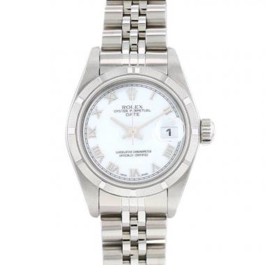 Montre Rolex Lady Oyster Perpetual Date en acier Ref: Rolex - 79190  Vers 2005