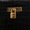 Bolso de mano Hermès  Kelly 28 cm en cocodrilo porosus negro - Detail D1 thumbnail