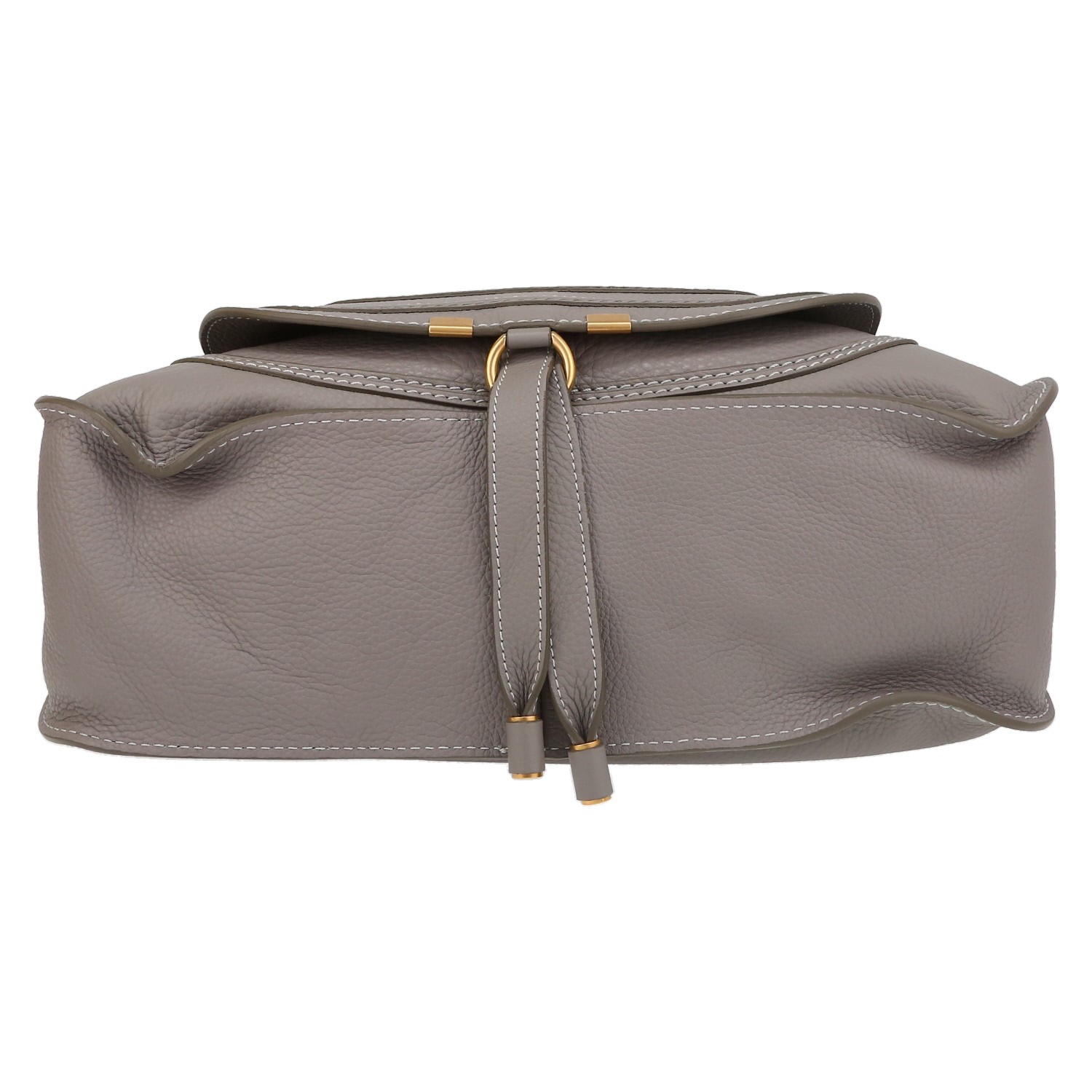 Chloé  Marcie handbag  in grey grained leather - Detail D4