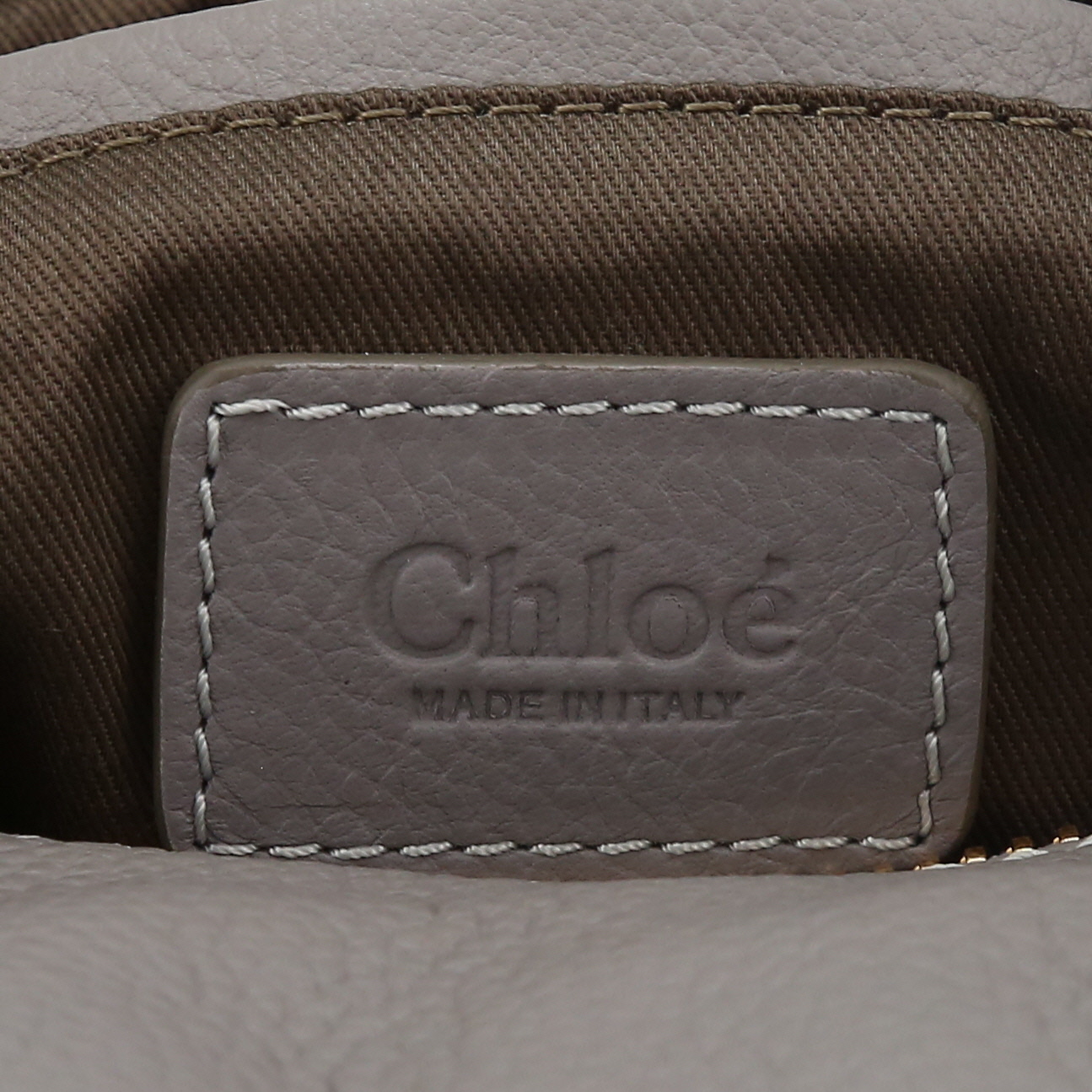 Borsa Chloé  Marcie in pelle martellata grigia - Detail D9