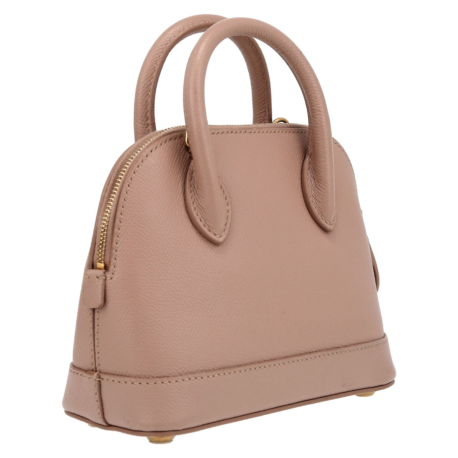 Borsa a tracolla Balenciaga  Ville Top Handle mini  in pelle martellata beige - Detail D6
