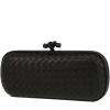 Bottega Veneta  Knot pouch  in black intrecciato leather - 00pp thumbnail