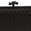 Bottega Veneta  Knot pouch  in black intrecciato leather - Detail D1 thumbnail