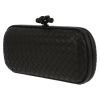 Bottega Veneta  Knot pouch  in black intrecciato leather - Detail D3 thumbnail