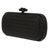 Bottega Veneta  Knot pouch  in black intrecciato leather - Detail D5 thumbnail