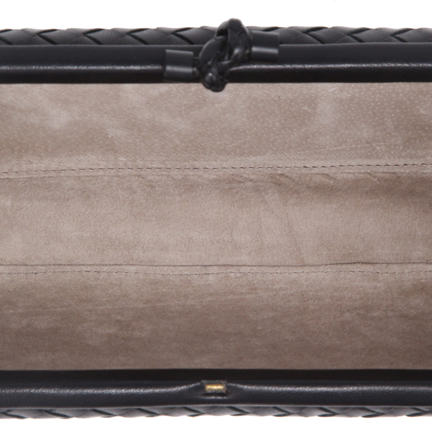 Pochette Bottega Veneta  Knot en cuir intrecciato noir - Detail D8