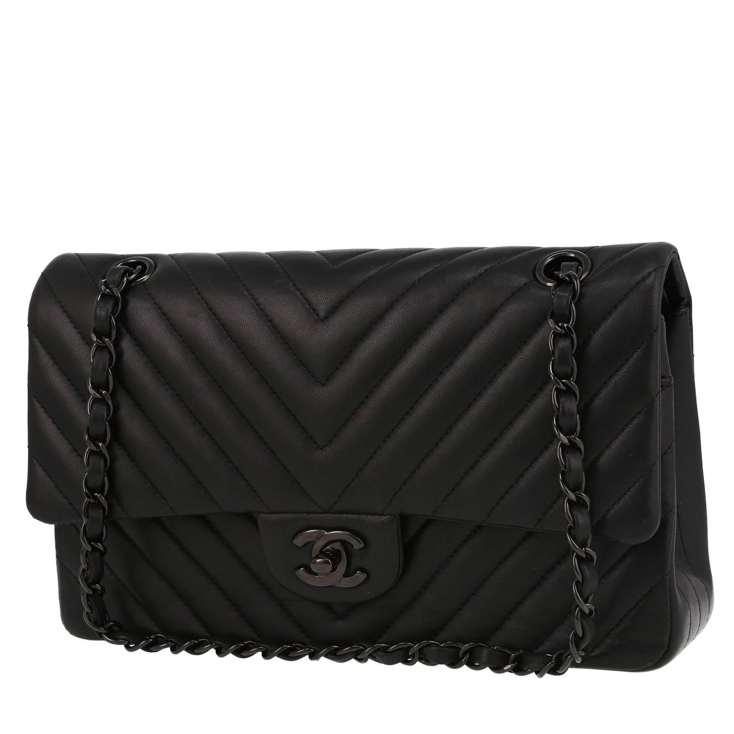 Chanel Timeless handbag in black quilted leather