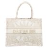 Dior  Book Tote shopping bag  in white and beige canvas - Detail D2 thumbnail