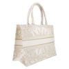 Dior  Book Tote shopping bag  in white and beige canvas - Detail D6 thumbnail