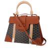 Borsa Goyard  Saigon in tela Goyardine nera e pelle marrone - 00pp thumbnail