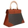 Borsa Goyard  Saigon in tela Goyardine nera e pelle marrone - Detail D6 thumbnail