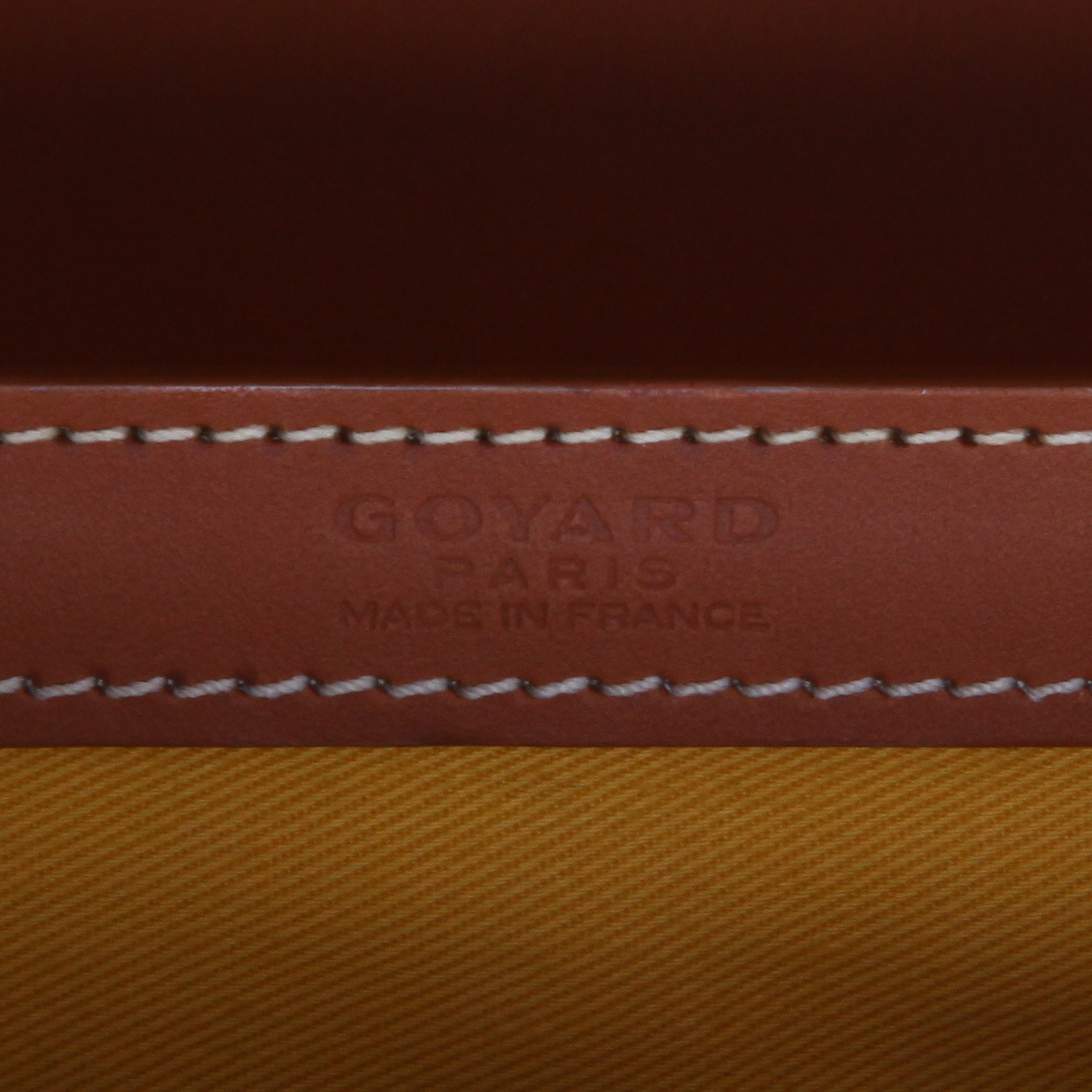 Goyard Saigon handbag in black Goyard canvas and brown leather - Detail D9