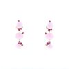 Paire de boucles d'oreilles Pomellato Capri grand modèle en or rose, rubis et céramique rose - 00pp thumbnail