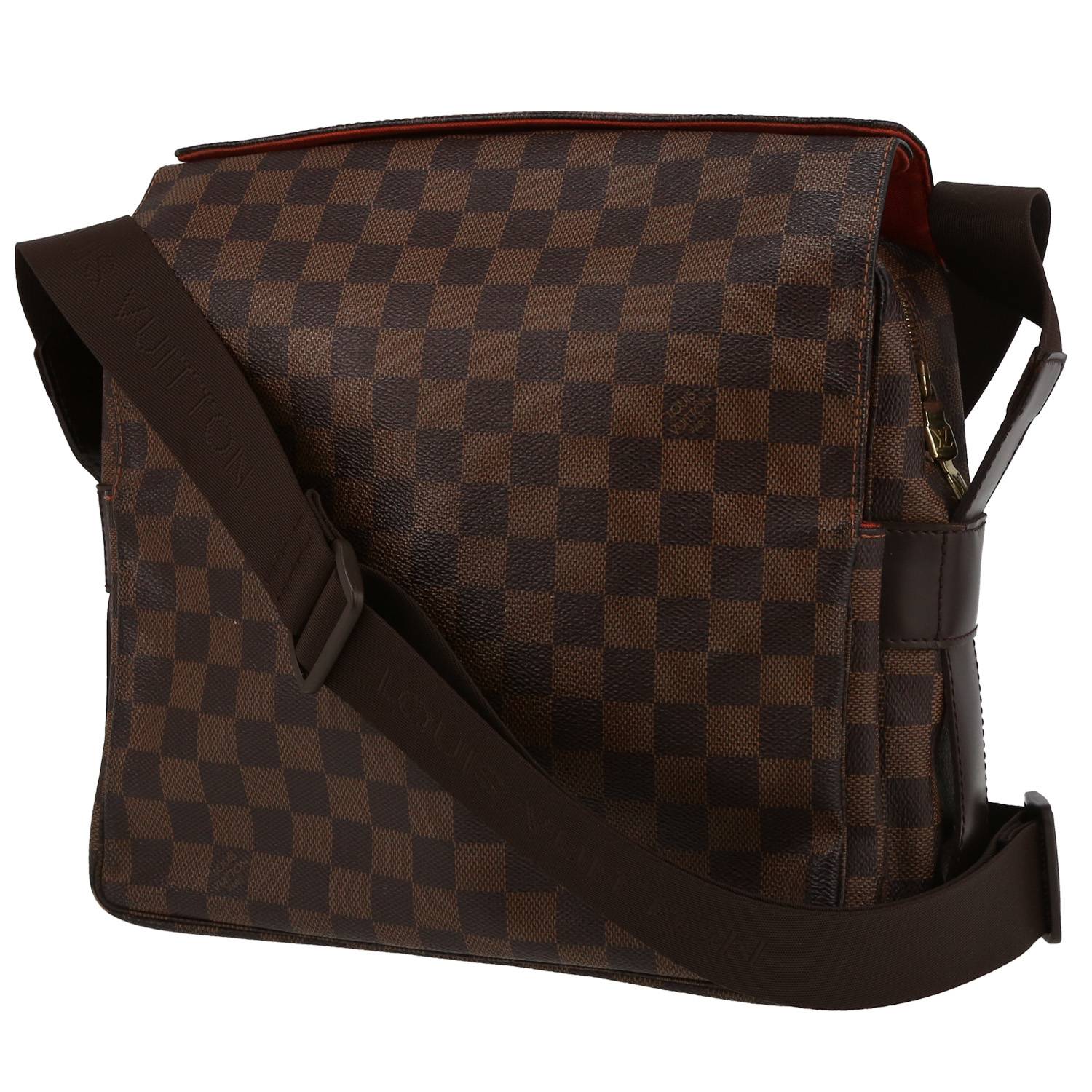 Louis Vuitton Naviglio Shoulder Bag in Ebene Damier Canvas and