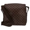 Louis Vuitton  Naviglio shoulder bag  in ebene damier canvas  and brown leather - Detail D7 thumbnail