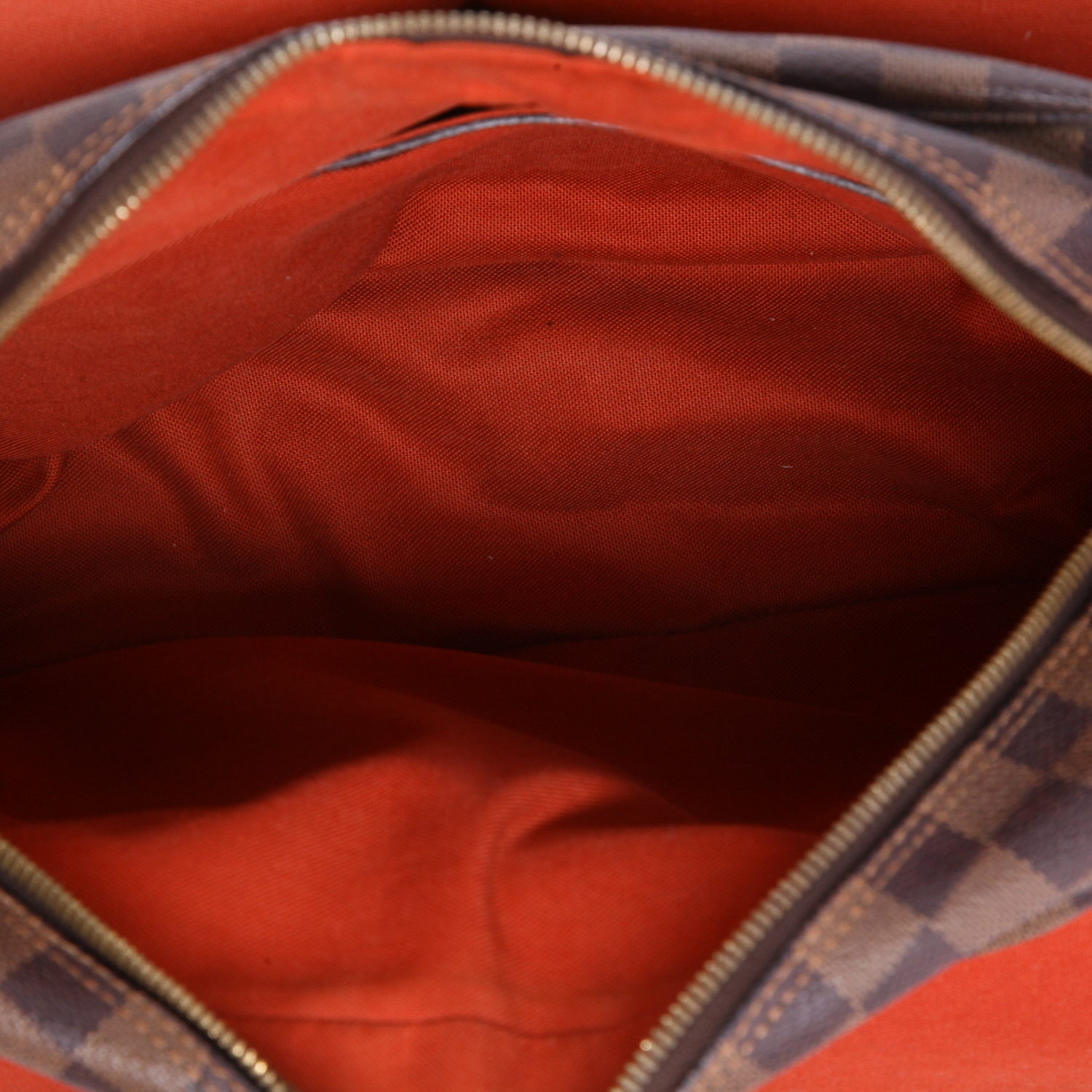 Louis Vuitton  Naviglio shoulder bag  in ebene damier canvas  and brown leather - Detail D8