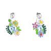 Paire de boucles d'oreilles Dior Diorette en or blanc, émail et aigue-marine - 360 thumbnail