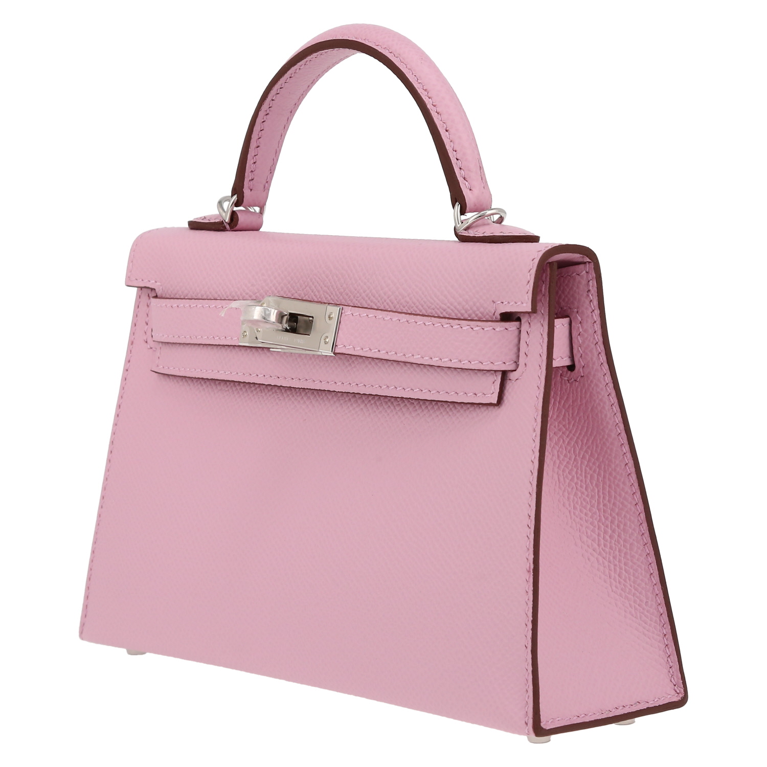 Hermès  Kelly 20 cm handbag  in Mauve Sylvestre epsom leather - Detail D3