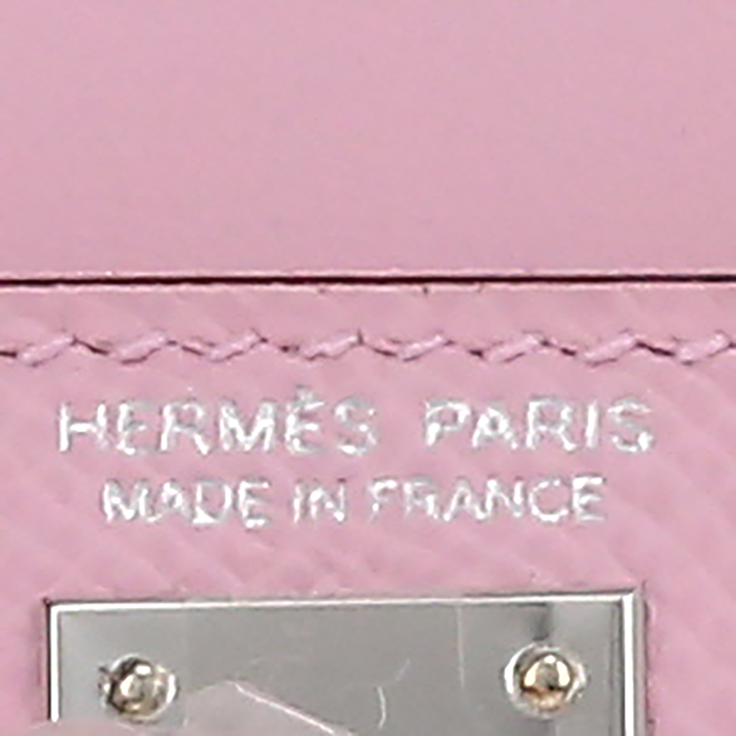 Sac à main Hermès  Kelly 20 cm en cuir epsom Mauve Sylvestre - Detail D9