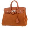 Bolso de mano Hermès  Birkin Grizzly 25 en cuero de ternero doblis color oro y cuero swift color oro - 00pp thumbnail